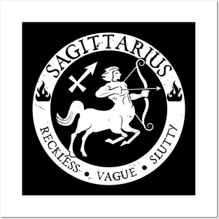 Savage Sagittarius Zodiac Antisocial Astrology Posters and Art